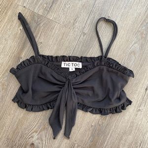 TIC TOC Black Crop Top - Small